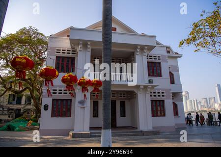 Old colonial house in Gulangyu island, Xiamen, China, background image Stock Photo