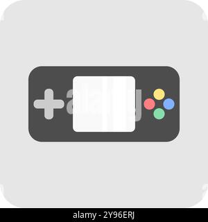 Video game icon. Video game button. Stock Vector