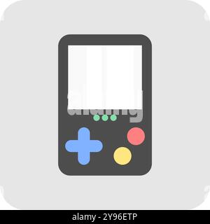 Portable video game icon. Portable video game button. Stock Vector
