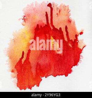 Watercolor painting background. Aquarelle texture, mixture of warm pleasant colours Stock Photo