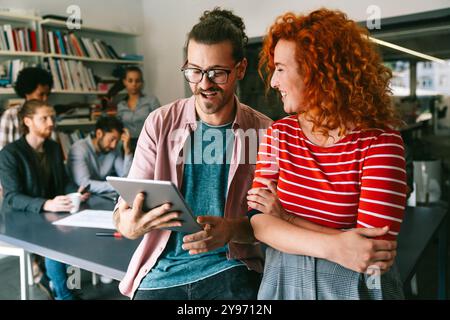 Developing programming and coding technologies. Programmer working in a software develop company Stock Photo