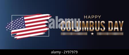 Celebration Columbus Day background design Columbus Day with ship Vector illustration Stock Vector