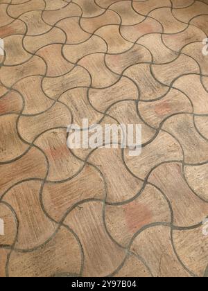 An abstract floor pattern of stoneware tiles Stock Photo