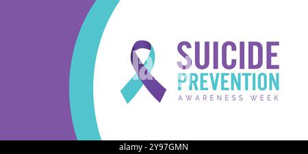 Suicide prevention week Vector illustration on the theme of National suicide prevention month in September. Banner, Holiday, poster, card and flyer Stock Vector