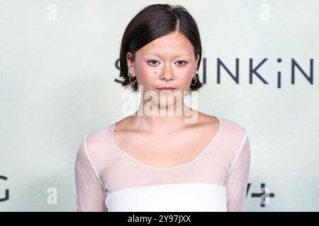 West Hollywood, United States. 08th Oct, 2024. WEST HOLLYWOOD, LOS ANGELES, CALIFORNIA, USA - OCTOBER 08: Lukita Maxwell arrives at the World Premiere Of Apple TV  Series' 'Shrinking' Season 2 held at the Pacific Design Center on October 8, 2024 in West Hollywood, Los Angeles, California, United States. (Photo by Xavier Collin/Image Press Agency) Credit: Image Press Agency/Alamy Live News Stock Photo