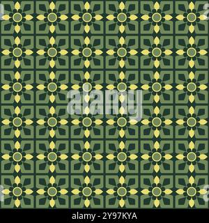 Tile Ornaments Pattern Design. Talavera Vector. Batik Motif Pattern Stock Vector