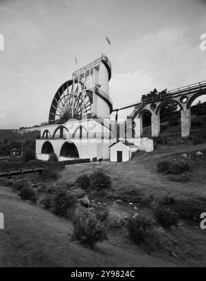 Laxey wheel, Isle of Man in 2006, shot on 5x4 film Stock Photo