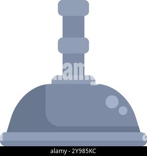 Simple illustration of a toilet plunger, a common household tool used for unclogging toilets Stock Vector