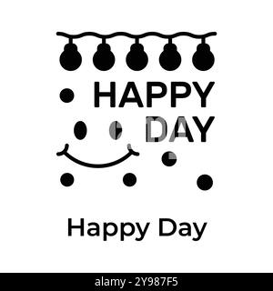 Have a look at this beautiful happy day icon design, up for premium use Stock Vector