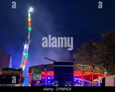 Ride at Chipping Norton Mop Fair in the Cotswolds Stock Photo