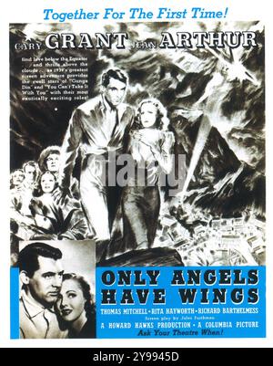 ONLY ANGELS HAVE WINGS, Cary Grant, Jean Arthur, 1939 Stock Photo - Alamy