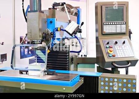 CNC universal milling machine on exhibition Stock Photo