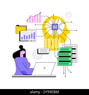 AI-Optimized Data Management Solutions abstract concept vector ...