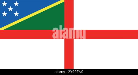 Naval Ensign of the Solomon Islands Stock Vector