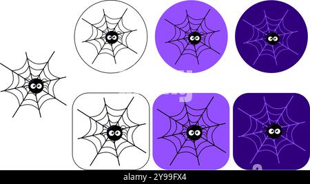 Spider web logo template design vector Stock Vector