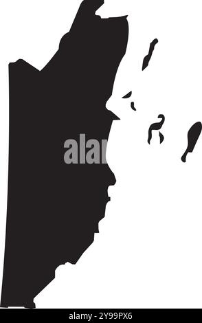 Belize Blank Vector Map Isolated on White Background. High-Detailed ...
