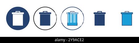 Trash icon vector. trash can icon. delete icon vector. garbage Stock Vector