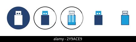 Usb icon vector. Flash disk icon vector Stock Vector