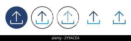 Upload icon vector. load data symbol Stock Vector