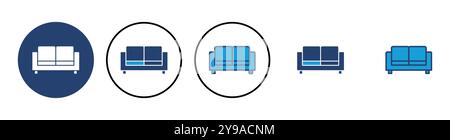 Sofa icon vector. sofa icon illustration Stock Vector