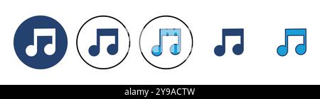 Music icon vector. note music icon vector Stock Vector