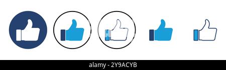 Thumbs up icon vector. Hand like. Like icon vector. Stock Vector