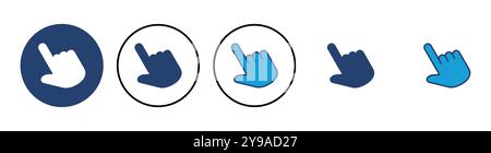 Hand cursor icon. cursor icon vector. hand cursor icon click Stock Vector