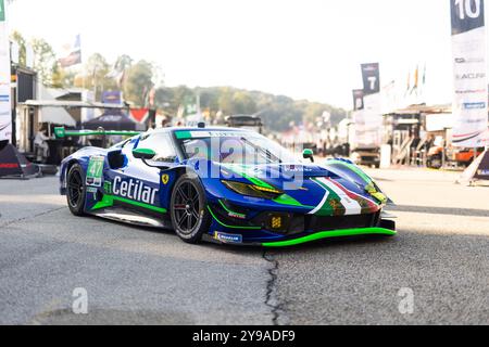 47 LACORTE Roberto (ita), Giorgio Sernagiotto (ita), FUOCO Antonio (mco), CETILAR RACING, Ferrari 296 GT3, ambiance paddock during the 2024 Motul Petit Le Mans, 11th round of the 2024 IMSA SportsCar Championship, from October 10 to 12, 2024 on the Michelin Raceway Road Atlanta in Braselton, Georgia, United States of America - Photo Joao Filipe/DPPI Credit: DPPI Media/Alamy Live News Stock Photo