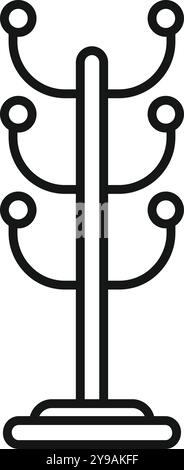 Coat Stand Icon linear vector graphics sign or symbol set for web app ...