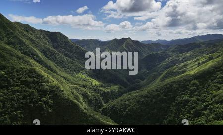 Aerial view of picturesque Cordillera mountains in Ifugao Province, Luzon Island, Philippines, Asia Stock Photo