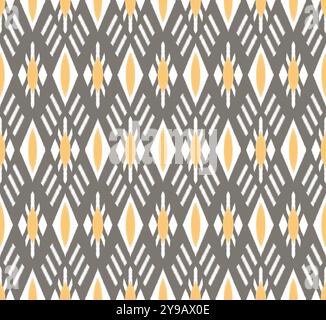 White diamond-shaped seamless pattern on a gray background, designed for textile prints, fabric textures, wrapping paper, and other decorative prints. Stock Vector