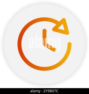 Delivery time outline icon. with gradient color suitable for ecommerce, business and interface symbol icons Stock Vector