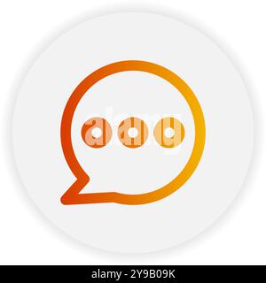 Live chat outline icon. with gradient color suitable for ecommerce, business and interface symbol icons Stock Vector
