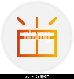 Gift box outline icon. with gradient color suitable for ecommerce, business and interface symbol icons Stock Vector