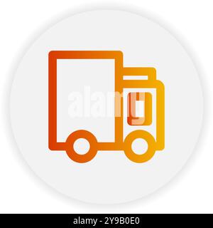 Truck shipping outline icon. with gradient color suitable for ecommerce, business and interface symbol icons Stock Vector