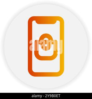 Online shopping outline icon. with gradient color suitable for ecommerce, business and interface symbol icons Stock Vector