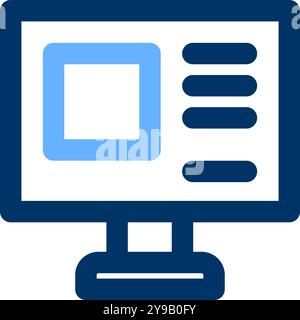 Shopping page icon symbol for business in pictogram color outline editable stroke illustration Stock Vector