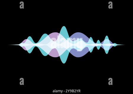 Voice recognition concept gradient logo Stock Vector