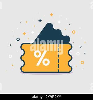 Discount coupon illustration Stock Vector
