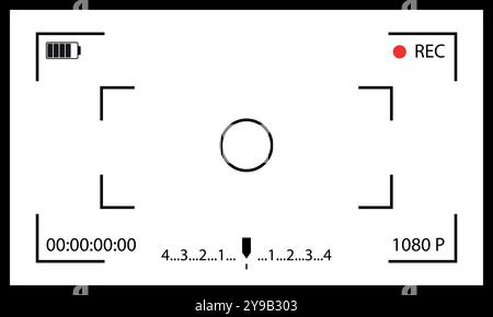 Camera frame. Interface viewfinder. Stock Vector