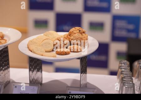 Butter and Wheat chocolate chip cookie biscuits Stock Photo