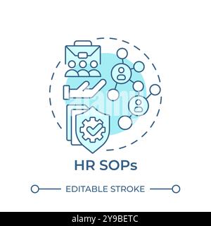HR sops soft blue concept icon Stock Vector
