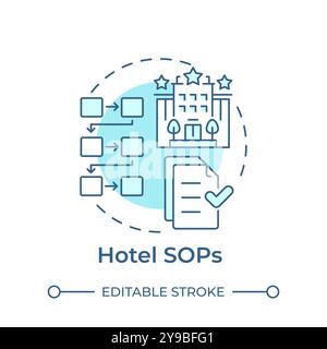 Hotel sops soft blue concept icon Stock Vector
