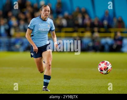 Manchester, UK. 9th Oct, 2024. Naomi Layzell of Manchester City during the UEFA Womens Champions League match at the Academy Stadium, Manchester. Picture credit should read: Andrew Yates/Sportimage Credit: Sportimage Ltd/Alamy Live News Stock Photo