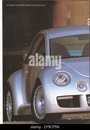 Volkswagen New Beetle RSI - Vintage press car advertising Stock Photo