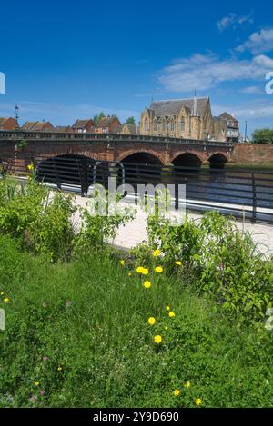 Photograph Shows River Ayr Flowing Through Ayr Town Beautiful Clear 