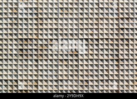 Tiles with geometric motifs on wall in Ribeirao Preto, Sao Paulo, Brazil Stock Photo