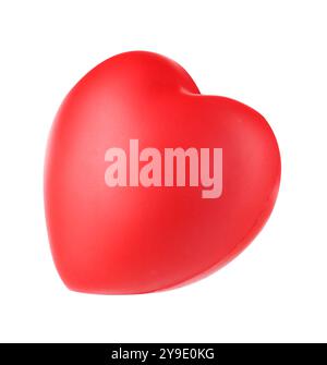 One red decorative heart isolated on white Stock Photo - Alamy