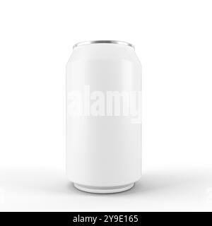 Aluminum can standing up  white background waiting  customized your design Stock Photo