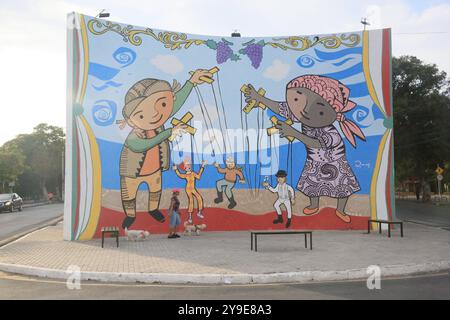 city of juazeiro in bahia juazeiro, bahia, brazil - april 4, 2023: graffiti mural seen in the city of Juazeiro. JUAZEIRO BAHIA BRAZIL Copyright: xJoaxSouzax 040423JOA463 Stock Photo